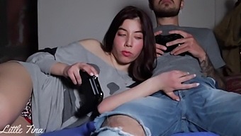 My Friend'S Girlfriend Gives Me A Blowjob To Beat Him In Fifa, Then We Have Anal Sex